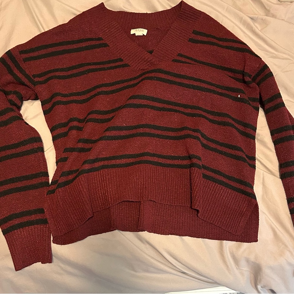 Striped V-Neck Sweater